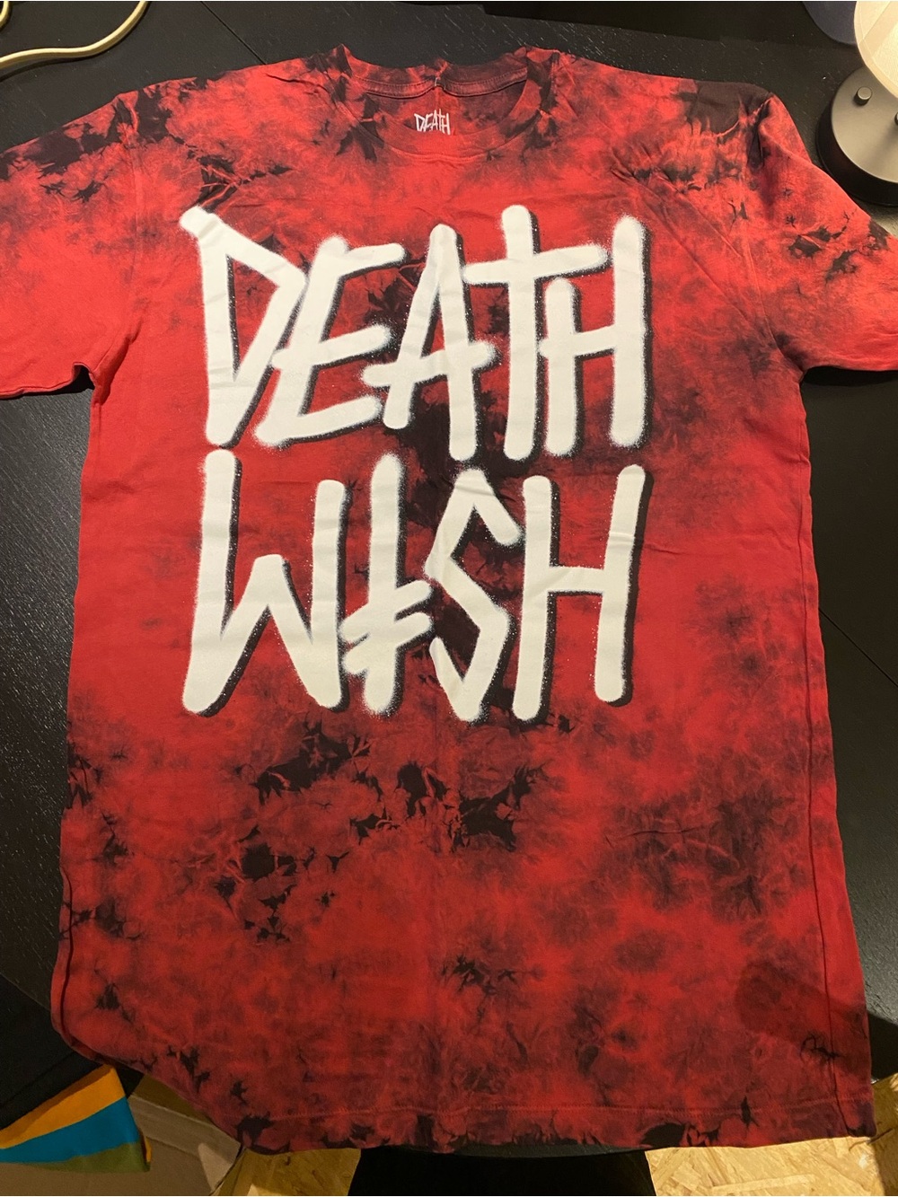 Red & Black Tie-Dye Graphic Tee